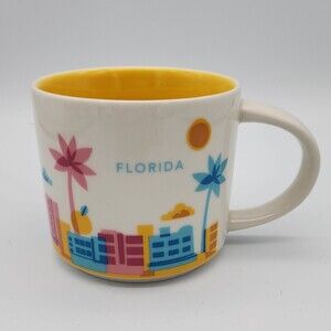 Starbucks 2015 Florida "You Are Here" Series Coffee Mug 14 oz Vivid Colors